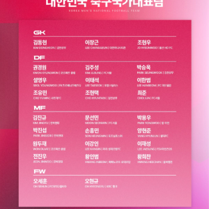 다운로드.png [오피셜] 홍명보호 6월 A매치 명단